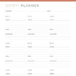 Outfit planner for travel packing - printable pdf