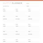 printable travel outfit planner, comes in three layouts and three colours