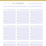 printable travel outfit planner, comes in three layouts and three colours