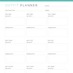 printable travel outfit planner, comes in three layouts and three colours