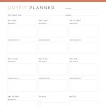 printable travel outfit planner, comes in three layouts and three colours