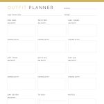 printable travel outfit planner, comes in three layouts and three colours