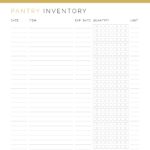 Pantry Inventory - Household Printable PDF