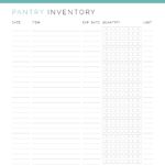Pantry Inventory - Household Printable PDF