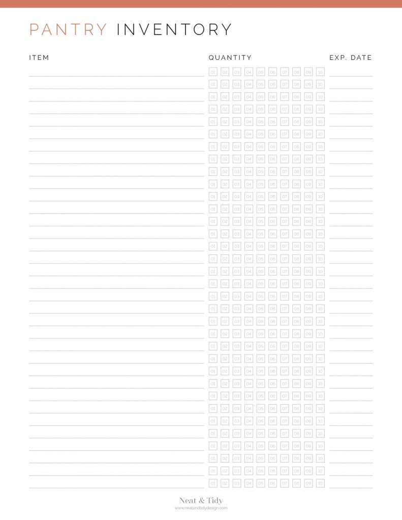 Kitchen Inventory Kit Neat And Tidy Design   Pantry Inventory V2  Letter1 791x1024 