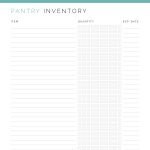 printable pantry inventory checklist in three colours