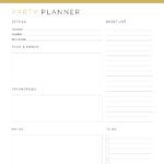 Party Planner printable