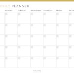 Monthly planner calendar version