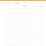 Printable Reading Log