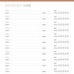 printable reading log tracker with star ratings