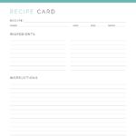 Printable Recipe Card - Full Page - by Neat and Tidy Design