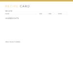 Unlined, printable recipe card for household binder, recipe binder, printable PDF