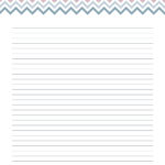 Chevron recipe card, printable pdf - extra page, lined