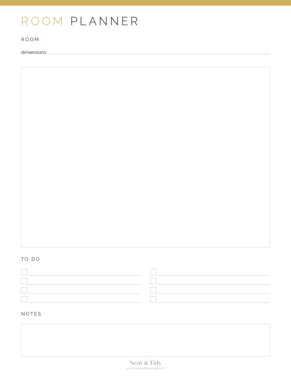 Moving Planner - Room Planner - printable PDF
