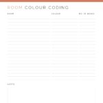 Moving Planner - Room Colour Coding for Boxes - printable PDF