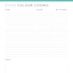 Moving Planner - Room Colour Coding for Boxes - printable PDF