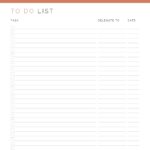 Printable To Do List for delegation