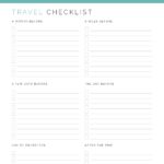 Checklist for before you travel, by Neat and Tidy Design