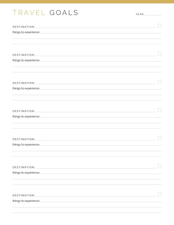 printable travel goals pdf