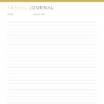 Printable Travel Journal PDF - Lined version