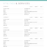 Moving Planner - Utilities and Services List