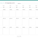 Weekly Travel Planner Itinerary