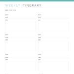 Weekly Travel Planner Itinerary