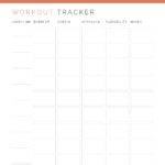 Workout tracker - printable PDF