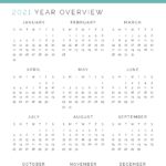 2021 year overview printable