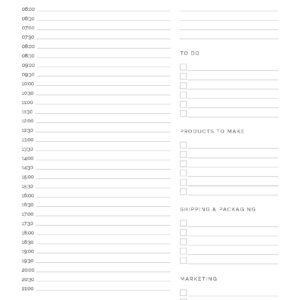 Daily Business Planner Printable PDF
