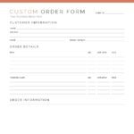 Custom Order Form - Business Printable PDF