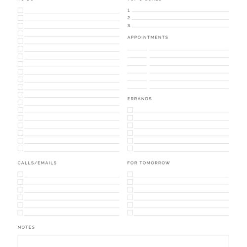 Daily To Do List v1 - Neat and Tidy Design