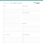 Printable Daily To Do List in Teal