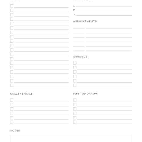 Daily To Do List v1 - Neat and Tidy Design