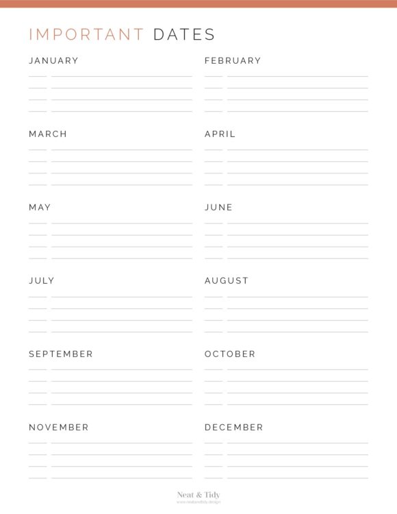 important-dates-neat-and-tidy-design