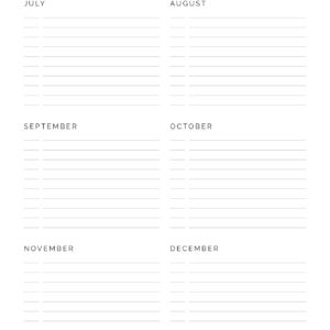 Important Dates - Neat and Tidy Design