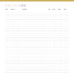 Business Planner Sales Log - printable PDF