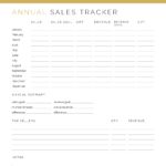 Annual Sales Tracker Business printable PDF