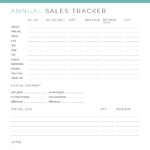 Annual Sales Tracker Business printable PDF