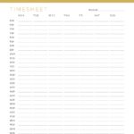 Weekly Timesheet - Business planner pdf