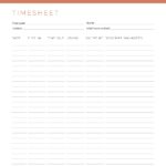 Monthly Business Timesheet printable PDF