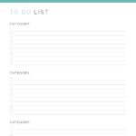 Printable To Do List with Categories