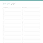 printable and fillable pdf to do list with categories, comes in 3 colours and 4 versions