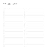 printable and fillable pdf to do list with categories, comes in 3 colours and 4 versions