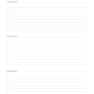 To Do List with Categories - Neat and Tidy Design