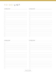 To Do List Kit - Neat and Tidy Design