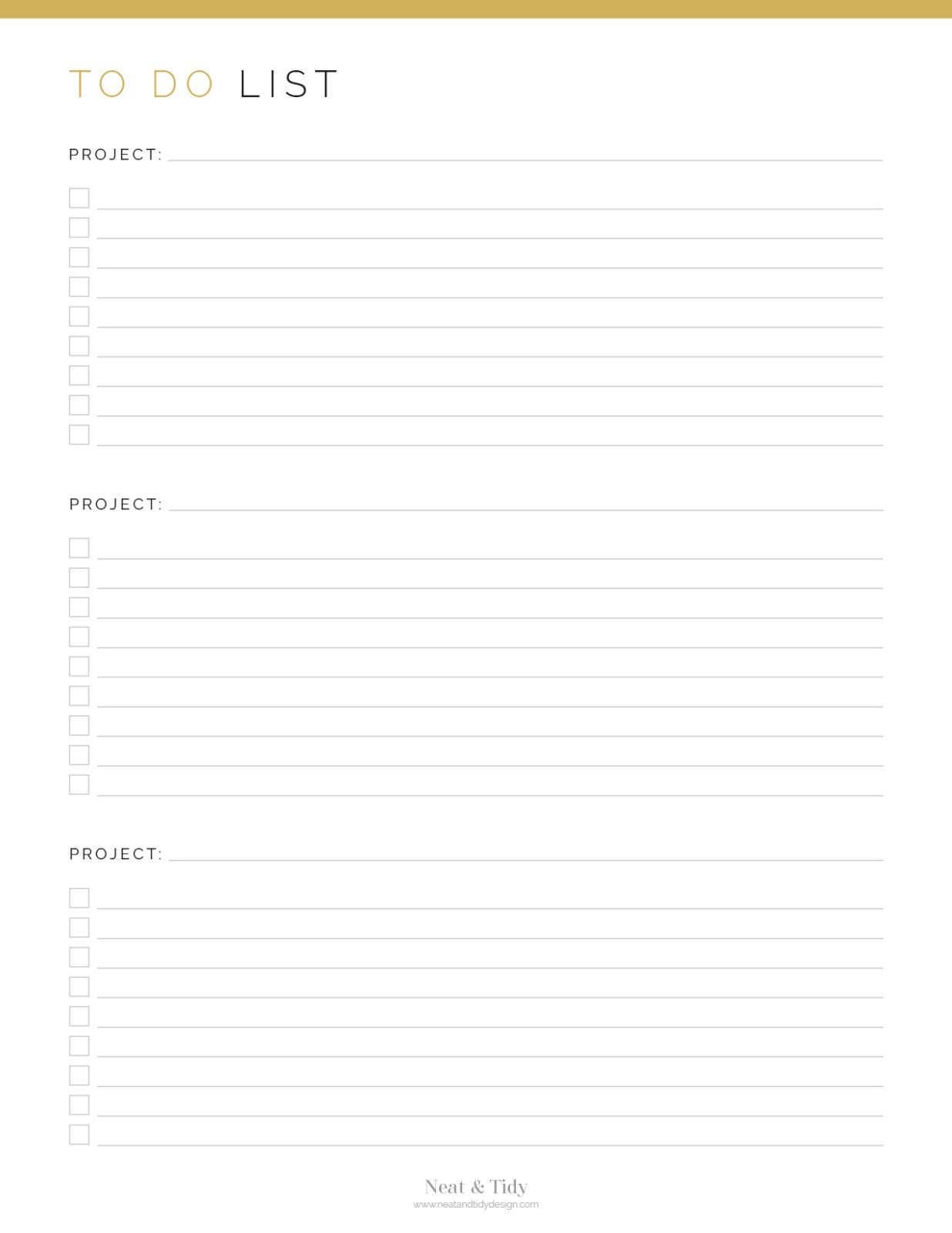 To Do List Kit - Neat and Tidy Design