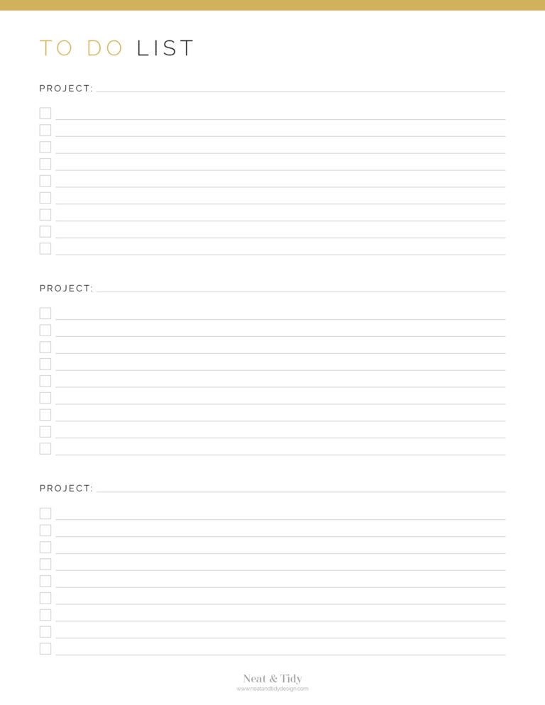 To Do List Kit - Neat and Tidy Design