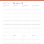 Weekly Appointment Planner with Sunday start