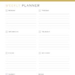Weekly Planner - Printable PDF
